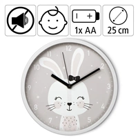 Hama Lovely Bunny, dtsk nstnn hodiny, prmr 25 cm, tich chod