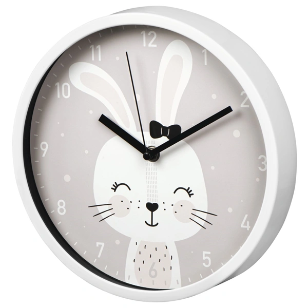 Hama Lovely Bunny, dětské nástěnné hodiny, průměr 25 cm, tichý chod (rozbalené)