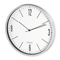 Hama Elegante, nástěnné hodiny, průměr 30 cm, tichý chod, šedé