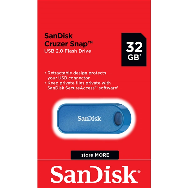 Sandisk Cruzer Snap 2.0 Global 32GB modrá