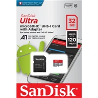SanDisk Ultra microSDHC 32GB 120MB/s  A1 Class 10 UHS-I, s adaptrem