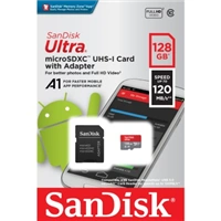 SanDisk Ultra microSDXC 128GB 120MB/s  A1 Class 10 UHS-I, s adaptérem