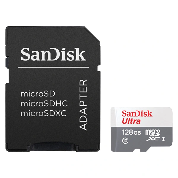 SanDisk Ultra microSDXC 128GB 100MB/s Class 10 UHS-I, s adaptérem