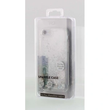 White Diamonds Sparkle, kryt pro Apple iPhone 6/6s/7/8/SE 2020/SE 2022, stříbrné hvězdičky