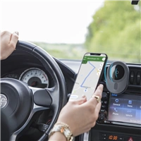 Hama drk s bezdrtovou nabjekou MagCharge Car FC15, MagSafe kompatibiln, set s adaptrem