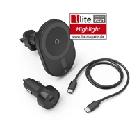 Hama drk s bezdrtovou nabjekou MagCharge Car FC15, MagSafe kompatibiln, set s adaptrem