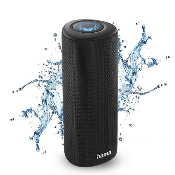 Hama Pipe 3.0, Bluetooth reproduktor, vodě odolný podle IPX5, 24 W, 10 světelných, režimů, černý