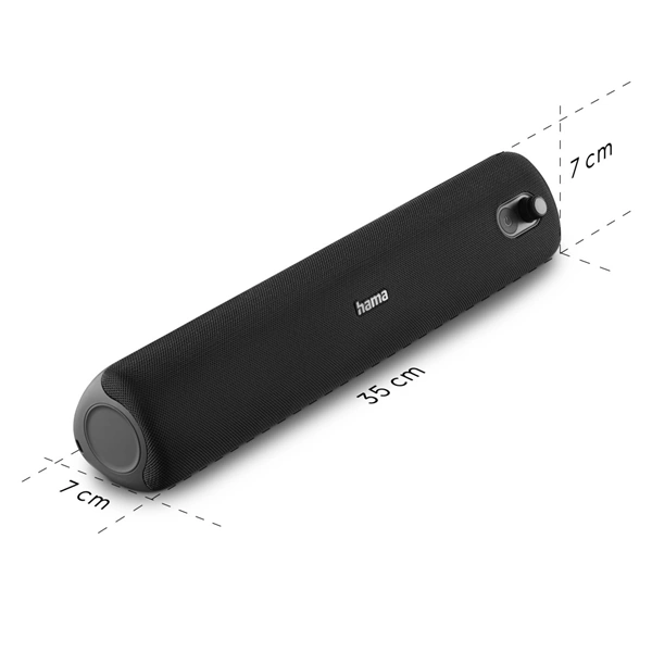 Hama Bluetooth reproduktor PipeRoll 3.0, voděodolný IPX5, 20 W, černý