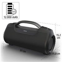 Hama Bluetooth reproduktor SoundBarrel, vododoln, ern