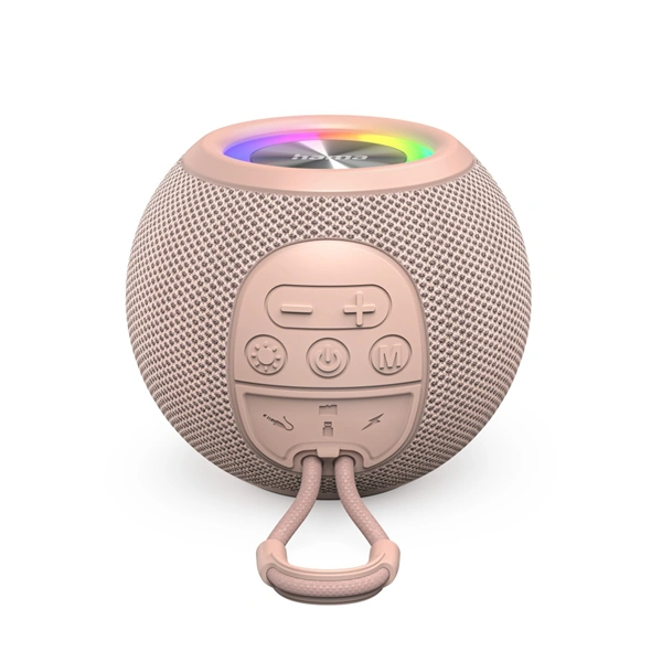 Hama Ball, Bluetooth reproduktor, 5 W, LED podsvícení, AUX-in, USB-A, microSD slot, růžový