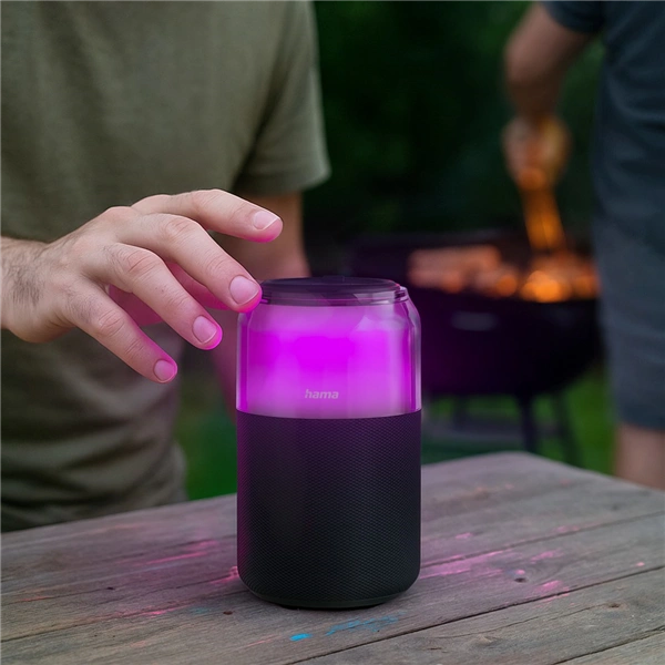 Hama Can Speaker, Bluetooth reproduktor ve tvaru plechovky, 5 W, 4 světelné režimy