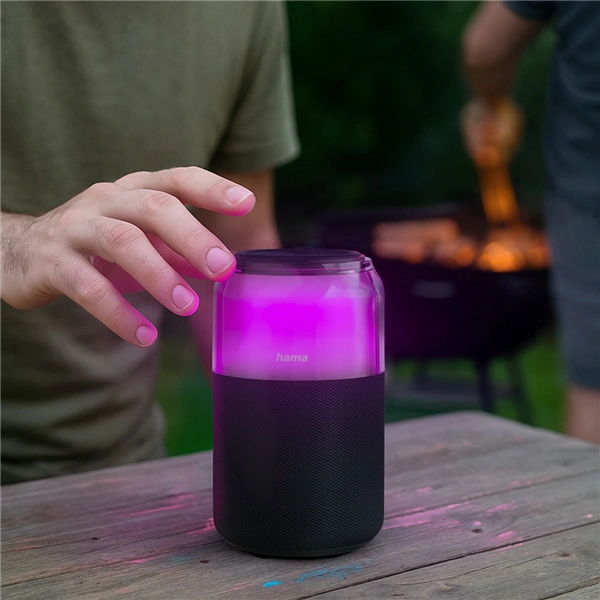 Hama Can Speaker, Bluetooth reproduktor ve tvaru plechovky, 5 W, 4 světelné režimy