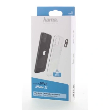 Hama Protection, set krytu a ochranného skla fotoaparátu, pro Apple iPhone 11 (rozbalený)