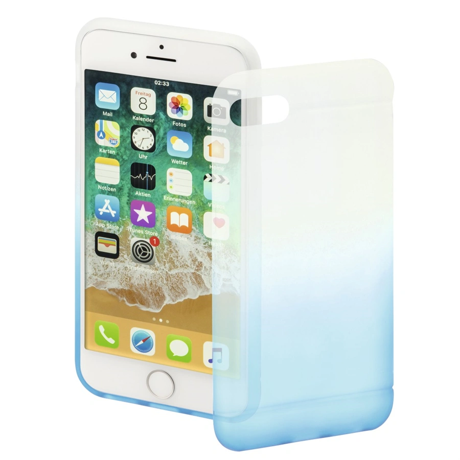 Hama Colorful Cover for Apple iPhone 7/8/SE 2020, transparent/blue