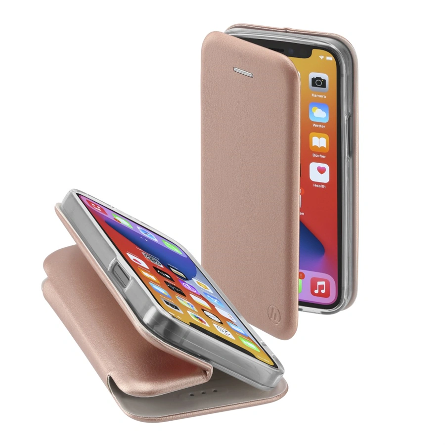 Hama Curve, otevírací pouzdro pro Apple iPhone 12 mini, růžové zlato