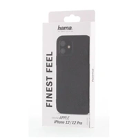 Hama Finest Feel, kryt pro Apple iPhone 12/12 Pro, černý