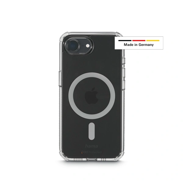 Hama Extreme Protect, kryt pro Apple iPhone 16e, magnetický, D3O®, nežloutne, průhledný