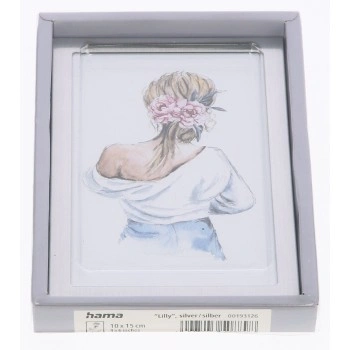 Hama portrétový rámeček hliníkový LILLY, 10x15 cm, stříbrná