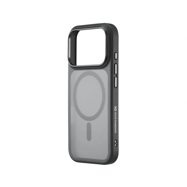 White Diamonds Hybrid Case, kryt pro Apple iPhone 17 Pro, magnetický, matný, poloprůhledný černý
