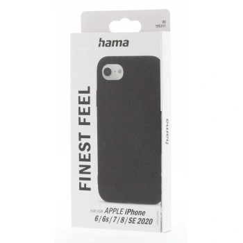 Hama Finest Feel, kryt pro Apple iPhone 6/6s/7/8/SE 2020/SE 2022, černý