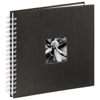 Hama album klasické spirálové FINE ART 28x24 cm, 50 stran, černá, bílé listy