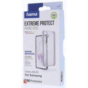 Hama Extreme Protect, kryt pro Samsung Galaxy A36 5G, D3O®, nežloutne, průhledný