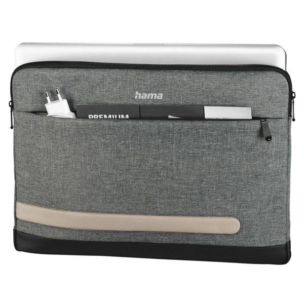 Hama Terra, obal na notebook, 15,6" (40 cm), recyklovaný polyester, šedý