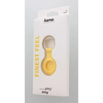 Hama Finest Feel, ochrana pro Apple AirTag, silikonová, žlutá
