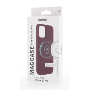 Hama MagCase Finest Feel PRO, kryt pro Apple iPhone 13 Pro, bordový