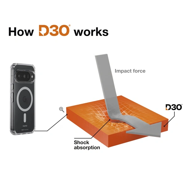 Hama Extreme Protect, kryt pro Google Pixel 10/10 Pro, magnetický, D3O®, nežloutne, průhledný