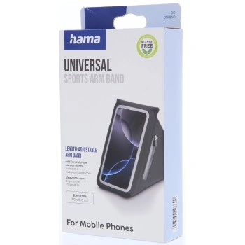 Hama sportovní pouzdro na mobil, na rameno, pro zařízení 5,5"-6,4"/15x7 cm, černé