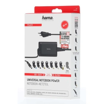 Hama univerzální napájecí adaptér pro notebook, 15/19 V, 65 W