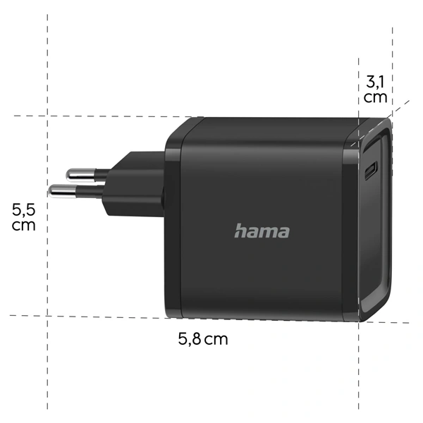Hama USB-C napájecí zdroj, Power Delivery, 5-20 V, 45 W