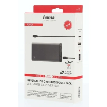 Hama powerbanka, USB-C, 26800 mAh, Power Delivery (PD), 5-20 V/60 W (i pro notebooky)