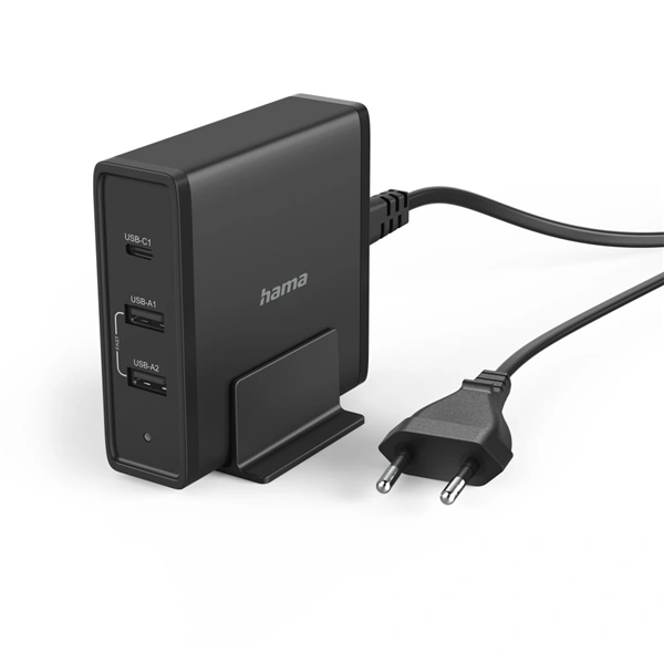 Hama rychlá stolní USB nabíječka, 1x USB-C, 2x USB-A, PD 65 W