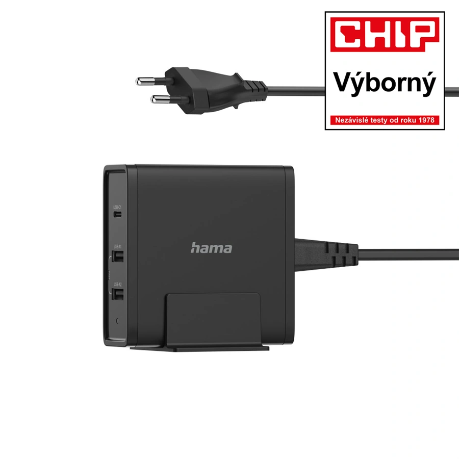 Hama rychlá stolní USB nabíječka, 1x USB-C, 2x USB-A, PD 65 W