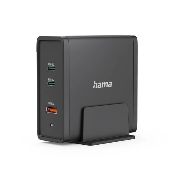 Hama USB nabíjecí stanice GaN, 2x USB-C PD, 1x USB-A QC, 140 W