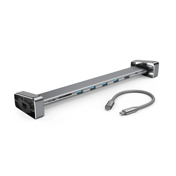Hama USB-C dokovací stanice Connect2Office Basic, 9 připojení, odnímatelné nožičky