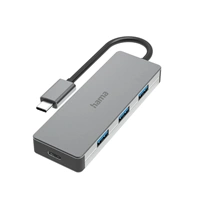 Hama USB-C hub, 4 porty, USB 3.2, 10 Gb/s, hliníkový