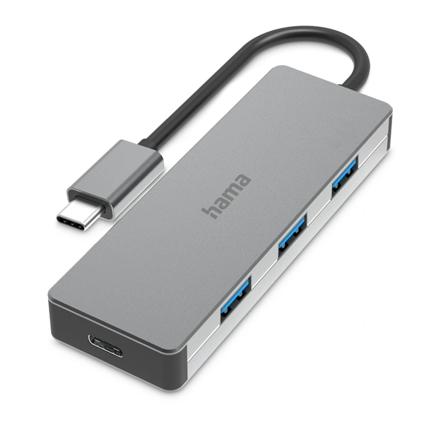 Hama USB-C hub, 4 porty, USB 3.2, 10 Gb/s, hliníkový