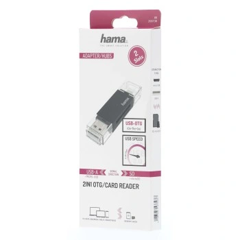 Hama USB čtečka karet OTG, USB-A/micro USB 2.0