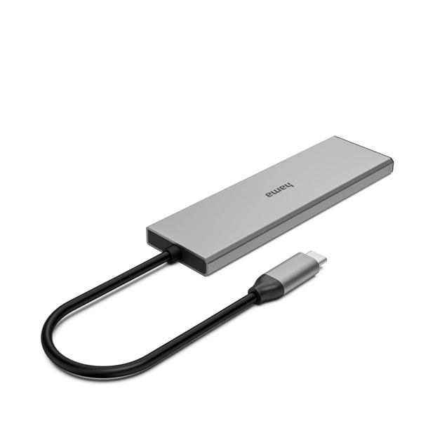 Hama USB-C hub, 4 porty, USB 3.2 10 Gb/s, PD 100 W, hliníkový