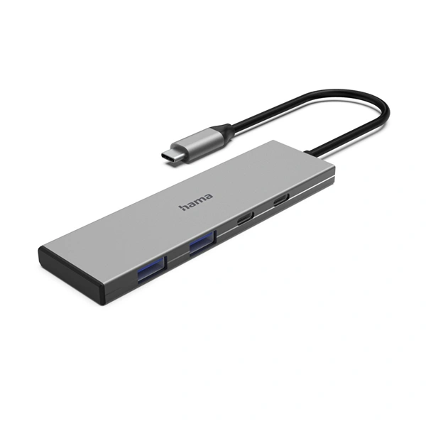 Hama USB-C hub, 4 porty, USB 3.2 10 Gb/s, PD 100 W, hliníkový