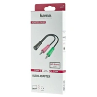 Hama headset redukce jack 3,5 mm 4pl. na 2x jack vidlici