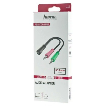 Hama headset redukce jack 3,5 mm 4pól. na 2x jack vidlici