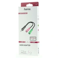 Hama headset redukce 2x jack 3,5 mm na jack 4pl. vidlici