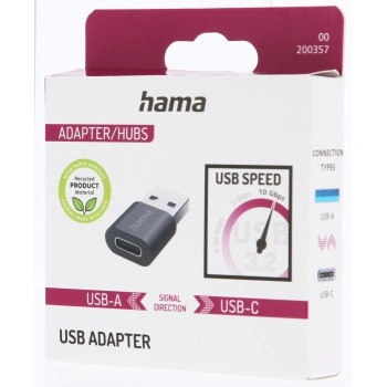 Hama redukce USB-A na USB-C, kompaktní, 10 Gb/s