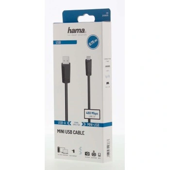 Hama mini USB 2.0 kabel 0,75 m