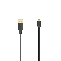 Hama micro USB 2.0 kabel Flexi-Slim 0,75 m, černý