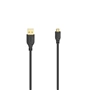 Hama micro USB 2.0 kabel Flexi-Slim 0,75 m, černý